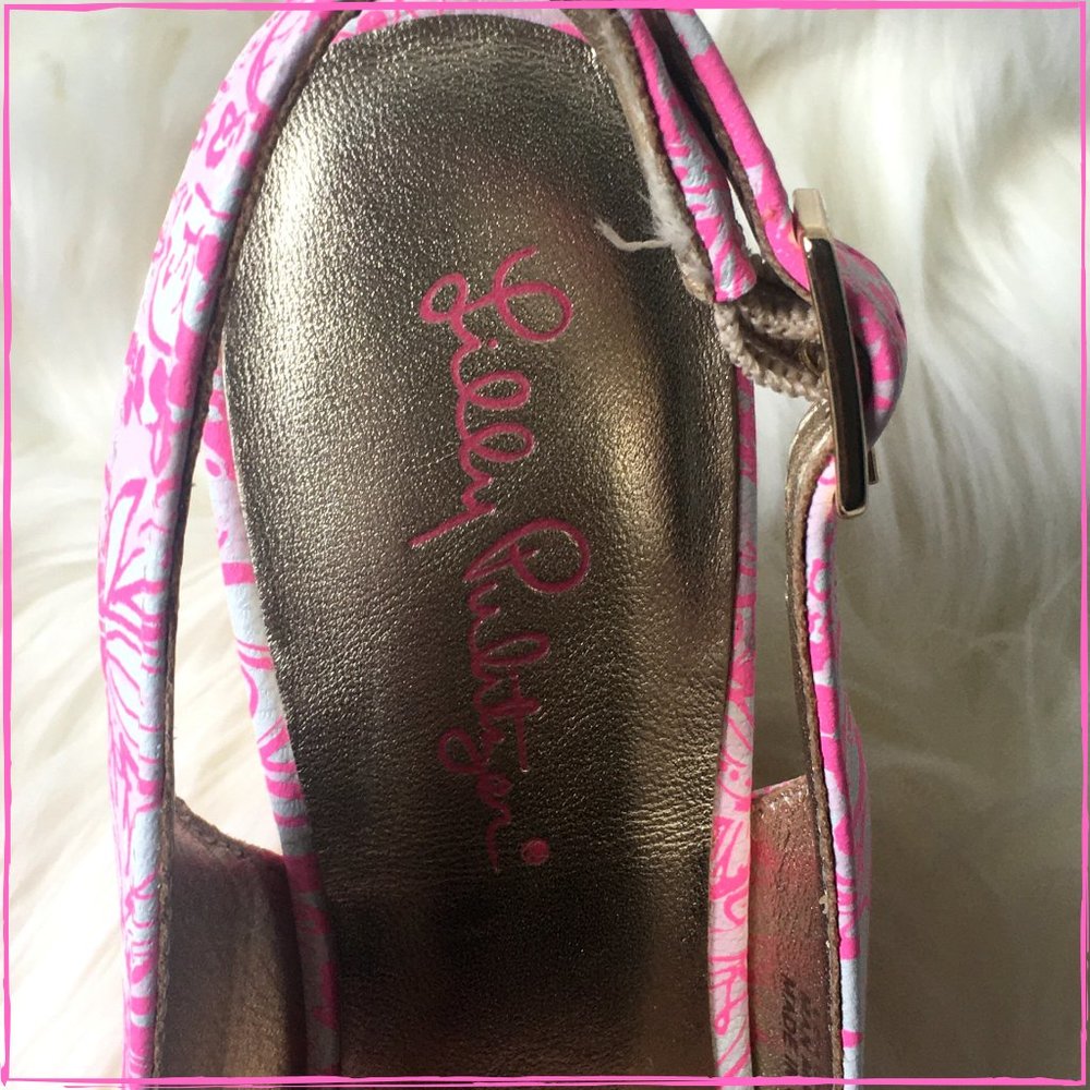 LILLY PULITZER PINK KRISIE WEDGE - NWOT! - Picture 9 of 10